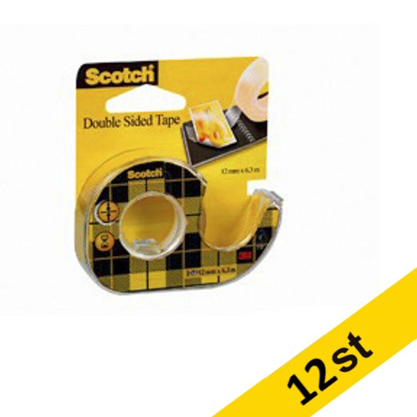 Dubbelhäftande tejp 12mm x 6.3m | 3M Scotch 665 | 12st  360510 - 1