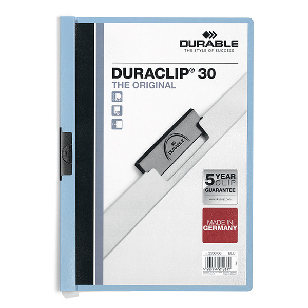 Durable Klämmapp A4 | Durable Duraclip | blå 220006 310137 - 1