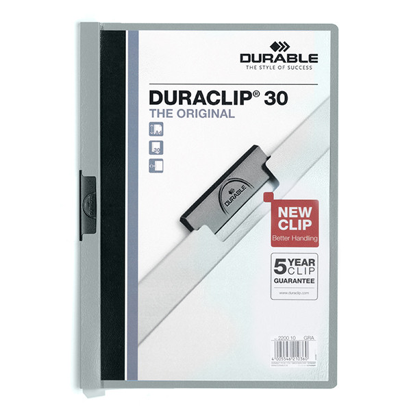Durable Klämmapp A4 | Durable Duraclip | grå 220010 310138 - 1