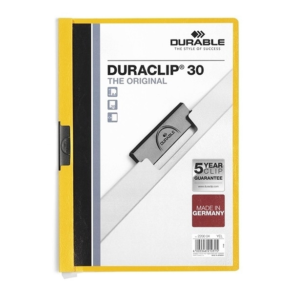 Durable Klämmapp A4 | Durable Duraclip | gul 220004 310043 - 1