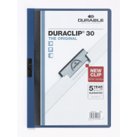 Klämmapp A4 | Durable Duraclip | mörkblå | 30ark 310127