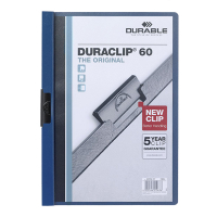 Klämmapp A4 | Durable Duraclip | mörkblå | 60ark 310144
