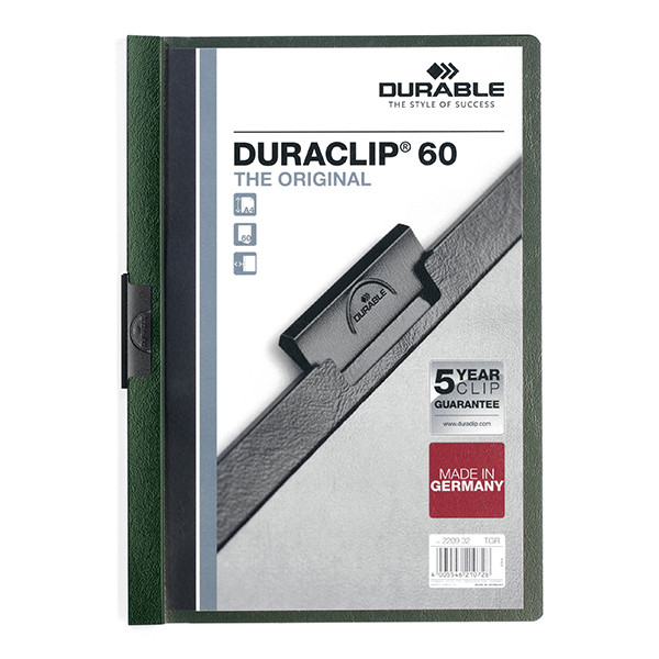 Durable Klämmapp A4 | Durable Duraclip | mörkgrön 220932 310148 - 1