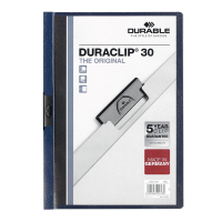 Klämmapp A4 | Durable Duraclip | nattblå | 30ark 310139