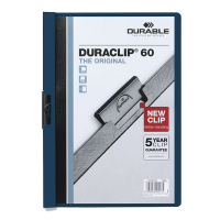 Klämmapp A4 | Durable Duraclip | nattblå | 60ark 310146