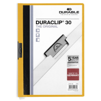 Klämmapp A4 | Durable Duraclip | orange | 30ark 310136
