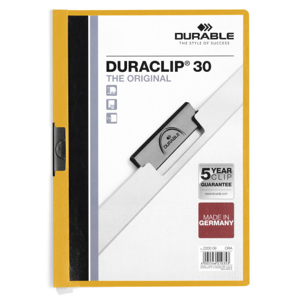 Durable Klämmapp A4 | Durable Duraclip | orange 220009 310136 - 1