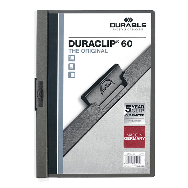 Durable Klämmapp A4 | Durable Duraclip | stenkol 220957 310149 - 1