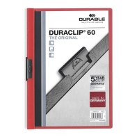 Klämmapp A4 60 ark | Durable Duraclip röd 310047