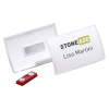 Namnskylt med magnet | 75 x 40mm | Durable | 10st 310078 - 1