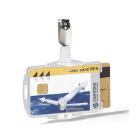 Namnskyltshållare duo med kombiklämma | 85 x 54mm | Durable | 25st 310086