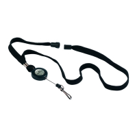 Textilband med utdragbar karbinhake | Durable | svart | 10st 310126