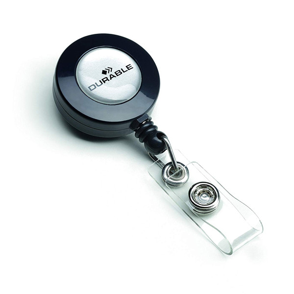 Durable rulle med tryckknappsögla | svart | 10st 310093 - 1