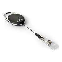 Durable rulle med tryckknappsögla | svart | 10st 310094