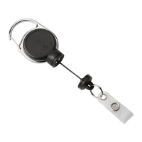 Durable rulle med tryckknappsögla och magnet | svart 310098