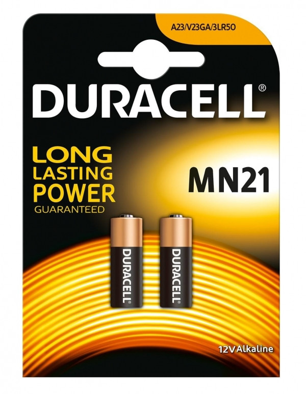 Duracell MN21/A23 batteri 2-pack 12AE 2/3A 23GA A23 E23A ADU00049 - 1