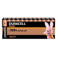Duracell Plus 100% Extra Life MN2400 AAA batteri 24st ADU00359