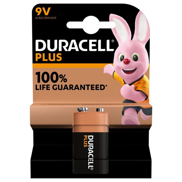 Duracell Plus 6LR61 E-block 9V batteri MN1604 204508 - 1
