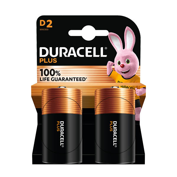 Duracell Plus MN1300 D batteri 2-pack 204506 - 1