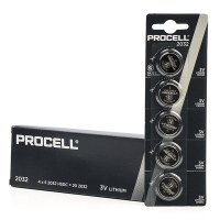 Duracell Procell CR2032 Lithium knappcellsbatteri | 5-pack 5004LC BR2032 CD2032 CR2032 CR2032H ADU00219