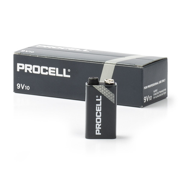 Duracell Procell Constant Power 6LR61 9V E-block alkaliska batterier | 10-pack 006P 1604A 6LF22 6LF62 6LR61 ADU00188 - 1