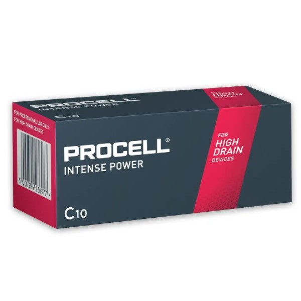 Duracell Procell Intense LR14 MN1400 C alkaliska batterier | 10-pack 14AC AM-2 C E93_BP2 HP11 ADU00206 - 1