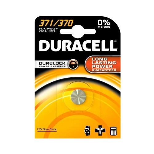 Duracell SR69 371/370 Silveroxid knappcellsbatteri D371 204513 - 1