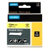 [] Dymo S0718080 | 18490 | IND Rhino | FlexiBle | svart text - gul tejp | 12mm (original) 088720 - 1