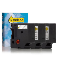 Dymo | IND Rhino | multipack | svart text - vit/röd/blå tejp | 19mm (varumärket 123ink) 1805417C 1805422C 1805436C 089237