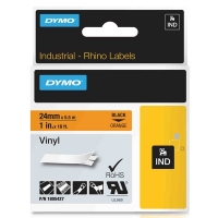 Dymo 1805427 | IND Rhino | svart text - orange tejp | 24mm (original) 1805427 088618