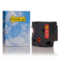 Dymo 1805429 | IND Rhino | vit text - röd tejp  | 24mm (varumärket 123ink) 1805429C 088631