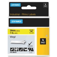 Dymo 1805431 | IND Rhino | svart text - gul tejp | 24mm (original) 1805431 088612