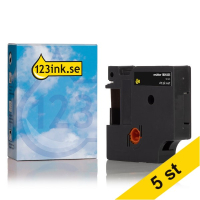 Dymo 1805435 | IND Rhino | vit text - svart tejp | 12mm (varumärket 123ink) | 5st 1805435C 650607