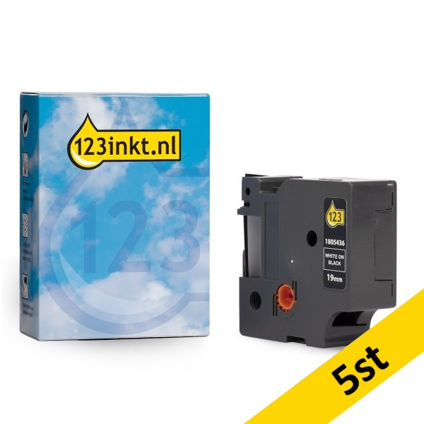 Dymo 1805436 | IND Rhino | vit text - svart tejp | 19mm (varumärket 123ink) | 5st 650872 - 1