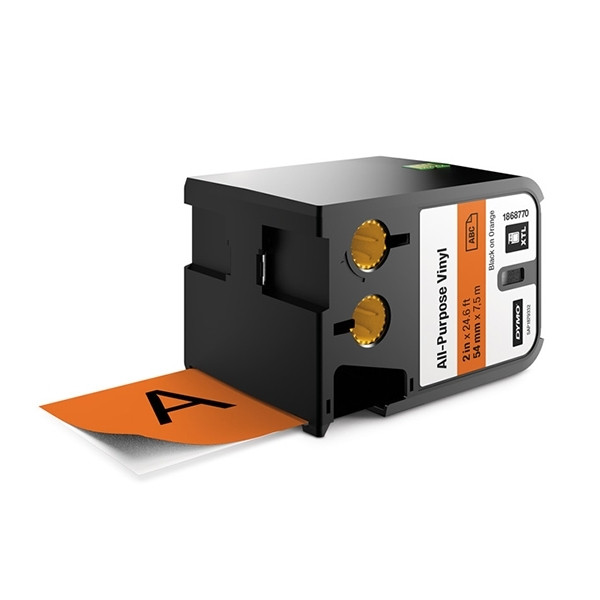 Dymo 1868770 | XTL vinyltejp | svart text - orange tejp | 54mm (original) 1868770 089006 - 1