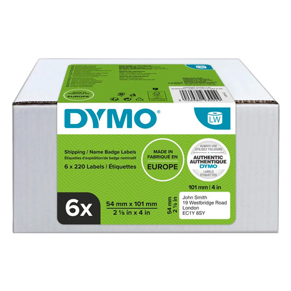 Dymo 2093092 | 99014 | fraktetiketter - namnskyltar (ORIGINAL) | 6st 2093092 089160 - 1