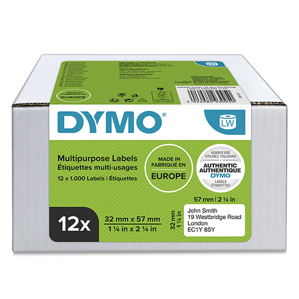 Dymo 2093095 | 11354 | avtagbara etiketter (ORIGINAL) | 12st 2093095 089164 - 1