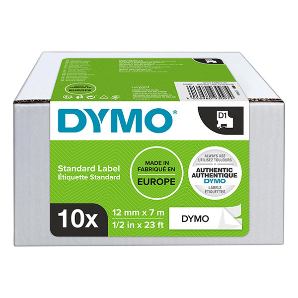 Dymo 2093097 | 45013 | svart text - vit tejp | 12mm (ORIGINAL) | 10st 2093097 089168 - 1