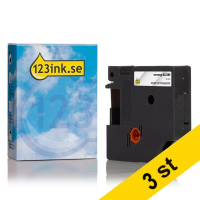 Dymo 622289 | IND Rhino | svart text - transparent tejp | 12mm (varumärket 123ink) | 3st 622289C 089249