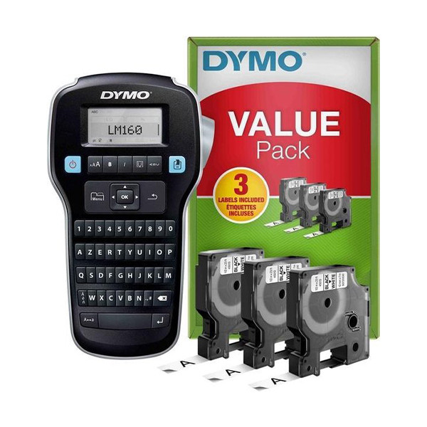 Dymo Label Manager 160 (AZERTY) + 3 tejp 2142991 2180810 833422 - 1