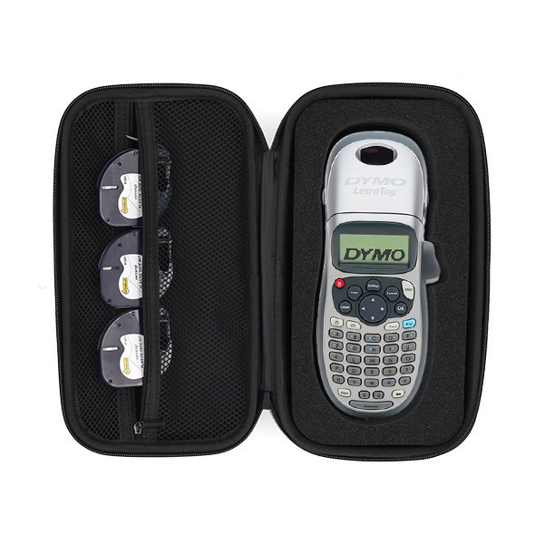 Dymo LetraTag LT-100H märkmaskin (silver) + förvaringsväska och 3 tejp 653787 - 2
