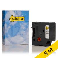 Dymo S0718120 | 18489 | IND Rhino | FlexiBle | svart text - vit tejp | 19mm (varumärket 123ink) | 5st S0718120C 650578