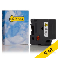 Dymo S0718220 | 18484 | IND Rhino | svart text - vit tejp | 19mm (varumärket 123ink) | 5st S0718220C 650586