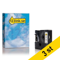 Dymo S0718260 | 18051 | IND Rhino | Heat Shrink | svart text - vit tejp | 6mm (varumärket 123ink) | 3st 18051C 089253