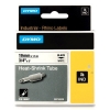 Dymo S0718330 | 18057 | IND Rhino | Heat Shrink | svart text - vit tejp | 19mm (original)