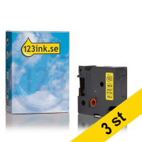 Dymo S0718340 | 18058 | IND Rhino | Heat Shrink | svart text - gul tejp | 18mm (varumärket 123ink) | 3st 18058C 089250