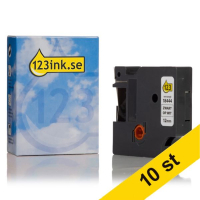 Dymo S0718600 | 18444 | IND Rhino | svart text - vit tejp | 12mm (varumärket 123ink) | 10st S0718600C 650783