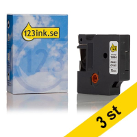 Dymo S0718600 | 18444 | IND Rhino | svart text - vit tejp | 12mm (varumärket 123ink) | 3st  089284