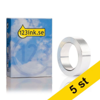 Dymo S0720160 | 31000 | Rhino aluminium tejp | icke vidhäftande | silver | 12mm  (varumärket 123ink) | 5st S0720160C 088739