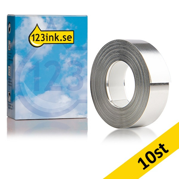 Dymo S0720180 | 35800 | Rhino aluminium | silver | 12mm (varumärket 123ink) 10st 650790 - 1